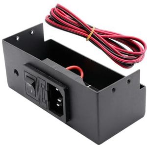 3D Printer Power Shell 12V/24V 360W Voedingsschakelaar Mannelijke Socket Met Zekering 3D Printer Onderdelen for Upgrade Ender3 CR10