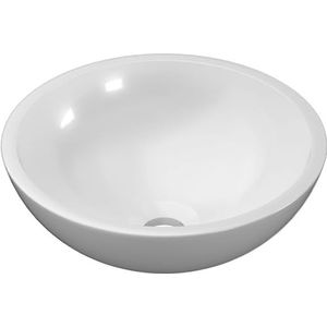 Saqu Neso wastafel 33x33x12 cm glanzend wit