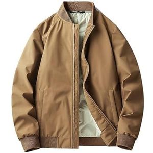 Yobohui Donsjack voor heren met opstaande kraag, ideaal voor de winter. Donsjack zonder capuchon, perfect voor buitenactiviteiten en koud weer., Blue, 4XL