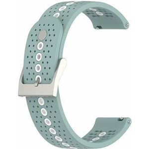 By Qubix - Compatible met Garmin Venu/Sq / Sq2 / 2 plus - Dot Pattern bandje - Groenblauw - Compatible Garmin bandje - Bandbreedte: 20mm