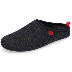 Andrés Machado - Sloffen Jongens/Meisjes - DYNAMIC - unisex pantoffels - wol en vilt/uitneembare binnenzool - Zwart, EU 37
