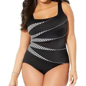 Badpak Dames 1 Stuk Sexy 5XL Grote Maat Gesloten Badmode Push Up Body Vrouwen Grote Maat Eendelig Badpak Badmode Vrouwen Zwempak Zwembad (Kleur: A21120