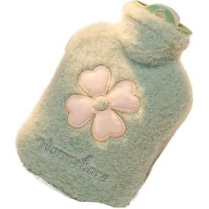 Warmwaterkruik 500/1000 ml waterfles warme buik handen warm water zak handwarmer bloem warmwaterkruik zak water warmer warm water zak (lichtgroen-500ml)