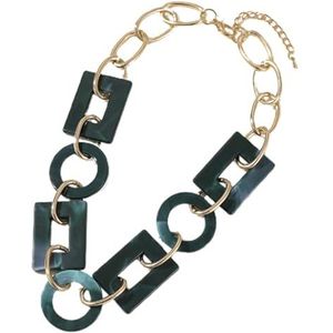 Verstelbare Acryl Chunky Chain Choker - Statement Sleutelbeen Ketting, Medium, Katoen, Geen edelsteen