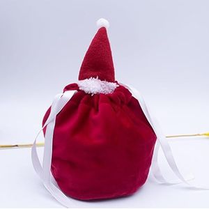 Kerstgewei Zakken Rode Kerstman Fluweel Trekkoord Snoep Zakken Geschenkverpakking Zakken Dropshipping Decoratie (Color : 3, Size : 13x15cm)
