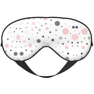Roze grijs wit modern polkadot-patroon afdrukken veelzijdige rusthelper, zacht slaapoogmasker dubbelzijdig voor yoga, kamperen, zacht slaapoogmasker