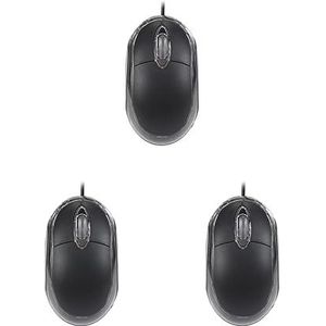 3 set van 1000 DPI USB Bedrade Mini ABS Optische Muis Office Desktop Optische Computer Laptop Antislip Muizen