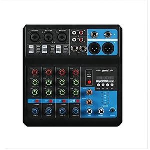 Audio DJ-mixer 5-kanaals geluidsmixer Professionele draagbare console Computeringang 48v Power Live-uitzending A5 Podcast-apparatuur