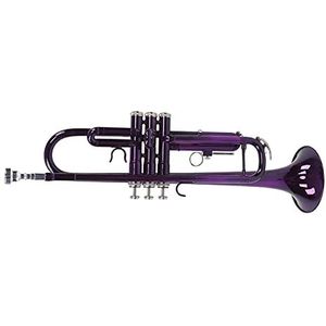 B platte trompetten, trompetset Afneembaar mondstuk Messing Goede resonantie met opbergtas voor het leren van muziek(Paars)