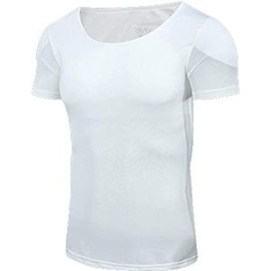 Nep-borstspier gewatteerd T-shirt voor mannen Nep-buikspier T-shirt voor mannen Simulatie spier shapewear-ondergoed voor mannen Onzichtbaar nep-borstspier T-shirt met korte mouwen