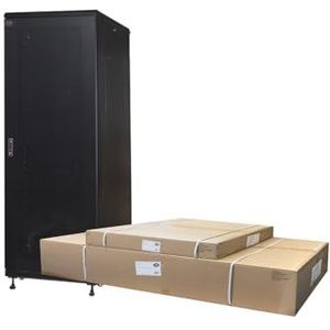 RACK KAST 19"" VOOR NETWERKEN 37U (A)1833, (L) 600, (P)1000 Kleur zwart geperforeerde deur ongemonteerd