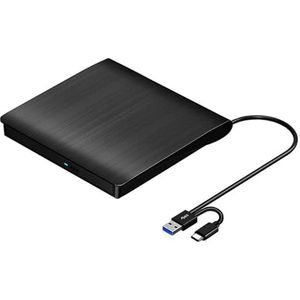 Externe CD/DVD-drive USB3.0 Draagbare CD DVD +/-RW-speler Lezer Brander Optische drives for Laptop PC Windows 11 10 Linux OS Mac