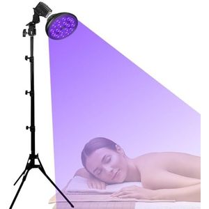 Gezichts- en Lichaamsbruiningslamp - Paars Licht - 54W - Met Oogmasker en Verstelbare Houder