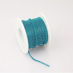 Kleurrijke Strass Kettingen Naaien Glas Strass Cup Ketting Met Kleurrijke Basis (Color : Lake blue, Size : 2mm)