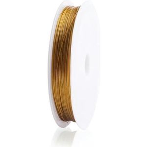 Roestvrij staaldraad 0,3/0,45/0,5/0,6 mm resistente sterke lijn kralen touw koord visdraad string voor ketting sieraden maken-goud-0,38 mm x 45 m