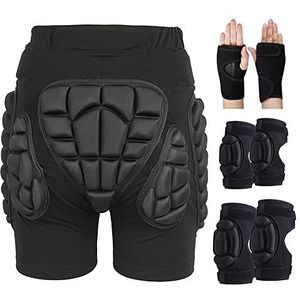 Bescherming Heup, 3D Gewatteerde Shorts Ademend Lichtgewicht Beschermende Uitrusting For Ski Skate Snowboard Schaatsen Skiën Volleybal Motorcross Fietsen (Color : B2, Size : 3XL)