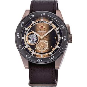 Orient Heren analoog automatisch horloge met lederen armband RA-AR0204G00B, bruin, riem