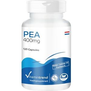 PEA 400mg - Palmitoylethanolamide - 120 capsules - hoge dosering - veganistisch - biologisch beschikbare supplementen uit Duitsland | Vitamintrend