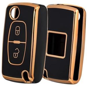 Autosleutel beschermhoes TPU Auto Afstandsbediening Sleutel Case Cover Shell Voor 107 207 307 308 407 607 3008 5008 Voor Xsara Voor Picasso C5 C6 C8 Keyless Sleutel Shell(1 UK)