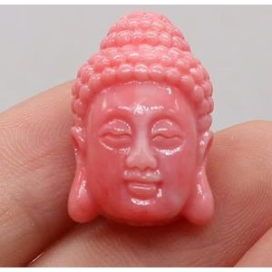 ZCHNB 10Pcs Mode Boeddha Hoofd Losse Kralen Kunstmatige Koraal Kralen Charms Voor Sieraden Maken Diy Ketting Armband Accessoires Gift
