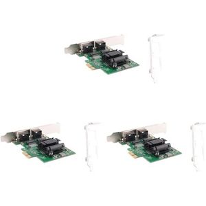 Goufride 3X 2-poorts Gigabit PCIe Netwerkkaart 1000M Dual Poorten PCI Express Ethernet-adapter met 82571EB LAN NIC-kaart voor