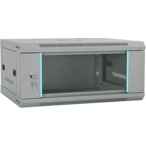 vidaXL - Netwerk Kabinet - Grijs - 60 x 45 x 28 cm - Staal