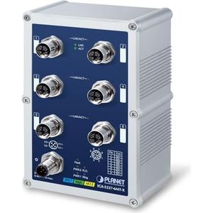 Planet Ip67-Rated Industrial L2+ 6-poorts 10/100/1000T X-Coded, Igs-5227-6Mt-X (6-poorts 10/100/1000T X-Coded M12 Managed Ethernet Switch (-40 tot 75 C, 9~48V Dc), Erps Ring, 15) 88, ModbuS