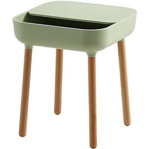 Bijzettafels Opvouwbare salontafel, kleine ronde tafel, kleine zijtafel, geschikt for thuis, woonkamer, slaapkamer voor Levende Vergaderruimte (Color : Green, Size : F)