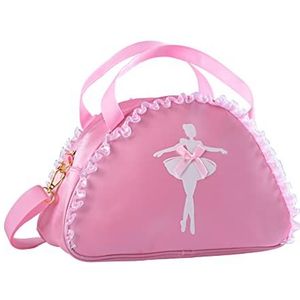 besbomig Ballet Dans Schoudertas Kinderen Polyester Crossbody Tassen met Verstelbare Bandjes Ballet Schoenen Latin Dance Handtas voor Meisjes Ballerina