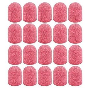 watermonsterlepel met contragewicht, Verpakking van 20 veelkleurige nagelschuurdoppen met 5 rubberen nagelboorbits in verschillende maten for nagelboor(4,10x15)