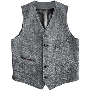 Solovedress Wollen kostuumvest, formeel, regular fit, vest, pak, vest voor bruiloft, zilver, S