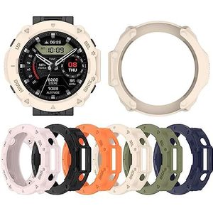 Horloge Beschermhoes voor Amazfit T-Rex Case Zachte Siliconen Sporthorloge Ultra Protector Schokbestendig Beschermend Frame (zwart)