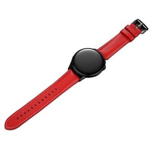 EDVENA Lederen band Compatibel met Huawei Horloge 3 Pro 48mm Originele Lederen band Compatibel met Huawei Horloge 3 Horlogeband Compatibel met Huawei Horloge3 46mm GT2 Pro (Color : Red 2, Size : 22m