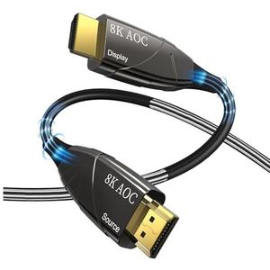 Hdmi2.1 high-definition optische vezelkabel 4K60Hz gepantserde 8K computer tv auto navigatie aansluiting datakabel (kleur: H, maat: 7,5 meter)