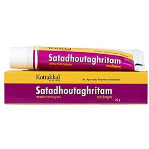 Kottakkal ayurveda® Satadhouta Ghritam - 20gm (Lami Tube), verbetert een gezonde huid (Pack van 2)