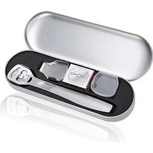 Pedicure Voet Rasp, eeltscheermesset, likdoornsnijder, hielscheermes, roestvrijstalen voetvijl voor het verwijderen van dode huid, pedicure, voetverzorgingsgereedschap (zilver)
