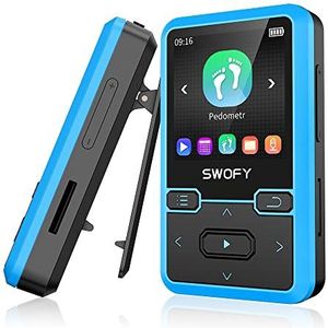 SWOFY - MP3-speler - Blauw - 32 GB - Bluetooth 5.0 met Sportclip