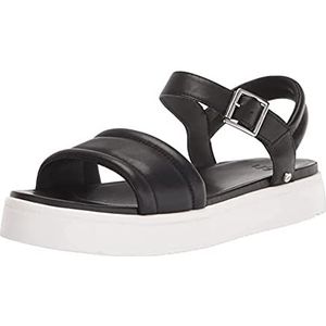 UGG Zayne damessandalen met enkelriempje, Zwart leder, 39 EU