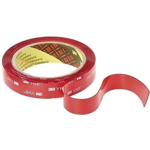 Dpm tapes VHB 4910 Dubbelzijdig plakband, transparant, universeel, extra sterk, acrylschuim, waterbestendigheid en hoge temperatuurbestendigheid, voor auto, huis en kantoor (25 mm x 4,6 m)