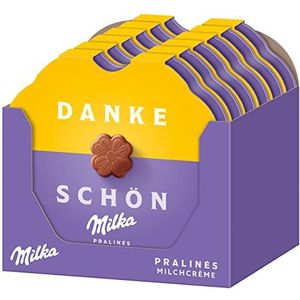 Milka Klein bedankje bonbons 12 x 44 g, fijne bonbons uit melkcrème omhuld door alpenmelk chocolade