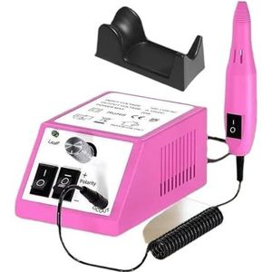 Draagbare elektrische nagelboormachineset for manicure, pedicure, gellakverwijdering, professionele salonuitrusting met polijstmachine(EU Black)