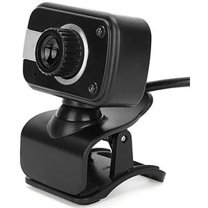 KIMISS USB-webcamera met Microfoon, 0,3 MP Nachtzicht-webcam, 360 Graden Camera voor Laptop met Lcd-scherm, Perfect voor MSN, ICQ, Computeraccessoires en Randapparatuur Zonder