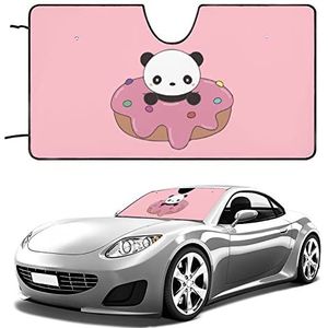 Leuke Donuts En Panda Voorruit Zonnescherm Voor Auto Opvouwbare Auto Zonneklep Shield Cover Auto Accessoires 51""x28