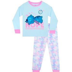 Disney Lilo En Stitch Pyjamas | Stitch Pyjamas Voor Meisjes | Tie-Dye Lange Mouwen Meisjes Pyjama | Blauw 116