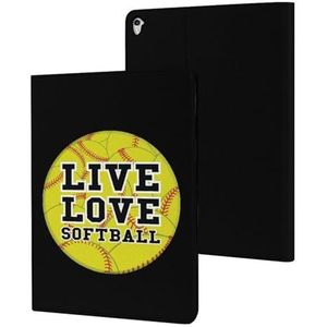 Live Love Softballs Case Compatibel Voor ipad Pro/2016 ipad Pro (9.7 inch) Slim Case Cover Beschermende Tablet Cases Stand Cover
