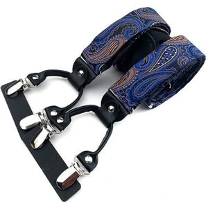 ROUZIHU Heren Y-vormige elastische band met 6 clips en verstelbare elastische band for volwassenen(Multi-colored-1)