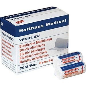 YPSIFLEX Elast. Mullbinde PA:CV/CO , 8 cm x 4 m, Klinikpackung à 20 - B07DXT1HM1 | Packung (20 Stück)