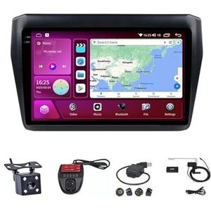 Android Double Din Car Stereo 9 Inch Touchscreen Autoradio Autotoebehoren Multimedia Stuurwielbediening met Navigatie Plug And Play Voor Suzuki Swift 2017-2019 (Size : M100S WIFI 1G+16G)