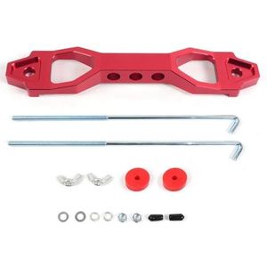 Auto motorbevestigingen Aangekomen 140mm/190mm billet aluminium auto accu bevestigingsbeugel beugel houder 14cm 19cm BTD038 Bovenste beugel vandemotor(190mm Red)