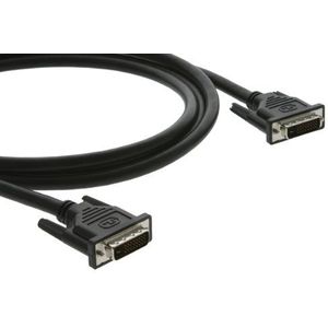 KRAMER DVI-D-kabels Dual CONEXION (Macho - Macho) (C-DM/DM-50) Electronics DVI Copper Cable, 15,2 M, DVI-D, DVI-D, zwart, mannelijk connector/mannelijk connector -20-75 °C